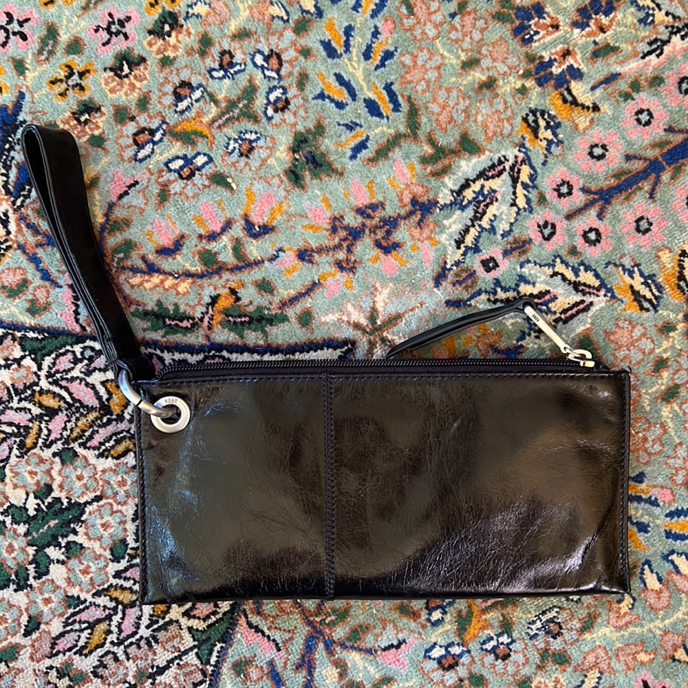 Black Hobo Wallet/Wristlet
